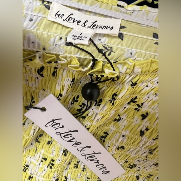 NWT For Love and Lemons Chrysanthemum Belted Mini Dress L - Picture 12 of 16